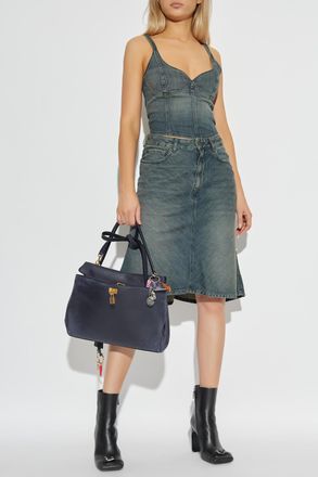 Balenciaga Denim Skirt, Womens, Blue