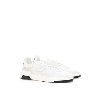 Casadei Knit Fabric Low-Top Sneaker - White