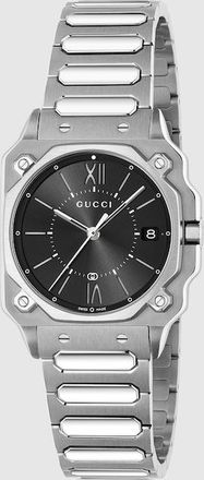 Gucci G-Flat, 30mm Watch, Steel, Steel