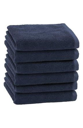 Linum Home Textiles 6-Pack Ediree Cotton Fingertip Towel Set in Marine at Nordstrom Rack