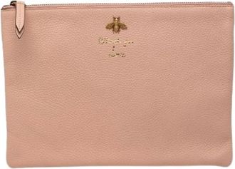 Gucci Pre-owned Vintage Clutch - Dames - Vintage Clutch - Roze - ONE Size - Leer - Vintage