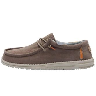 Hey Dude Mens Wally Slip On Shoe In Walnut