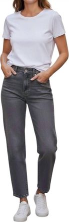 Mac Jeans Mid Rise Straight Leg Jeans In Gray