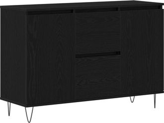 vidaXL Sideboard Black oak 101.5 x 35 x 70 cm Engineered wood Vidaxl