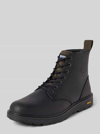 Blauer Schnürstiefel mit Label-Detail Modell GUANTANAMO in Black, Größe 45