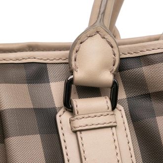Burberry Hobo Bags - 2000-2017 Smoke Check Coated Canvas Northfield Sat - Gr. unisize - in Braun - für Damen