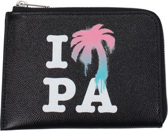 Palm Angels Portadocumenti Uomo Pelle Nero