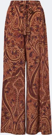 Ulla Johnson Pantaloni Sawyer in cr&ecirc;pe de chine di seta