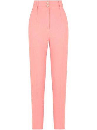 Dolce & Gabbana high-waisted tailored trousers - women - Rayon/Polyester/Spandex/Elastane - 44 - Pink
