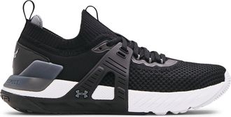 Under Armour Mens Project Rock 4 Training Shoes - Black/White - Size UK 7.5