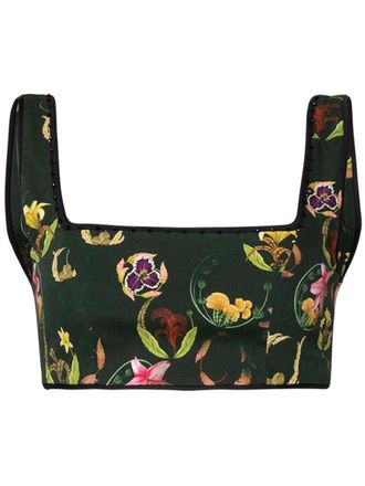 Agua Bendita Top crop Amanda Marina - Verde