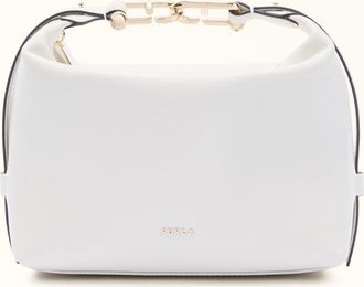 Furla Tonie Borsa Mini Talco H Bianco Pelle Morbida Testurizzata Ares Donna
