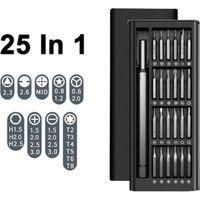 OEM Kit De Destornilladores 25 En 1 Con Puntas Phillips Y Torx Magn&eacute;ticas, Llave Hexagonal De Precisi&oacute;n Y Mini Estuche Desmontable Para Reparar Tel&eacute;fonos 