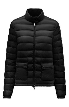 Moncler Lans Quilted Hooded Down Jacket in Black at Nordstrom, Size 5
