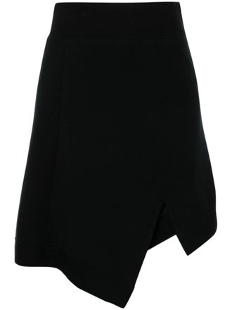 sacai Minigonna Sponge Sweat asimmetrica - Nero