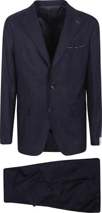 Eleventy Luxe Wollen Blend Blazer - Heren - Business pakken - Blauw - M - Wol - Kostuums