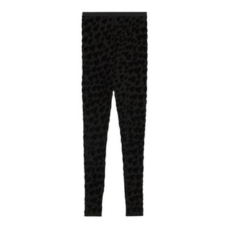 Ami Velvet Devor&eacute; Legging - female - Ami Paris - Leggings - Black - L - Trousers