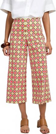 Trina Turk Diona Crop Pant In Black Multi