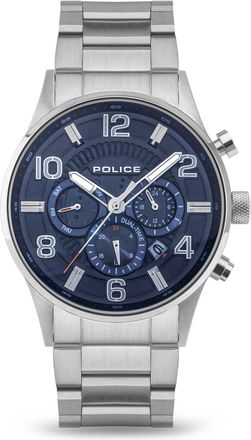 Police Mens Accessories Quartz Watch in Silver/Blue - One Size