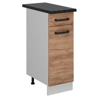 Vicco Mueble Bajo De Cocina R-line, Roble Dorado, 30 Cm Et Antracita