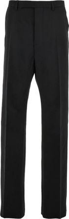 Rick Owens Geth Tailored Broeken - Heren - Straight fit broeken - Zwart - M - Wol - Broeken