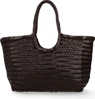 Dragon Diffusion Nantucket Large Woven Leather Tote Bag