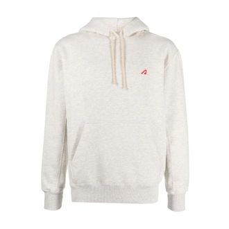 Autry Hoodies, male, Beige, Size: XL Cotton Hoodie