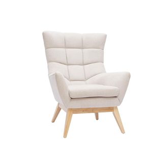 Miliboo Sill&oacute;n N&oacute;rdico Efecto Aterciopelado Natural Con Patas De Madera Brody