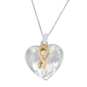 House of Brilliance 10K Yellow Gold Over Silver Heart Pendant Necklace at Nordstrom