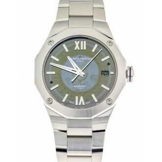Baume & Mercier Riviera Automatisch Blauw Wijzerplaat Stalen Horloge - Dames - Horloges - Blauw - ONE Size - Accessoires