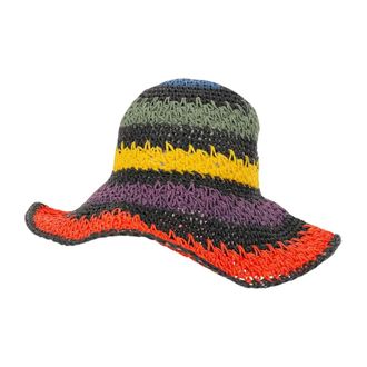 Ruslan Baginskiy Striped Straw Hat