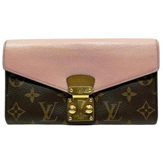 Louis Vuitton Pre-owned Wallets, female, Brown, Size: ONE SIZE Pre-owned Portefeuille Pallas Monogram Long Wallet