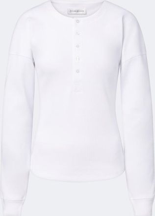 Victoria Beckham Top Hazel in cotone a coste