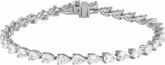 Diamond2Deal 14k Gold 6 1/2 CTW Lab-Grown Diamond Line Bracelet 7