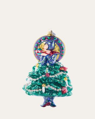Jay Strongwater Nouveau Christmas Glass Ornament