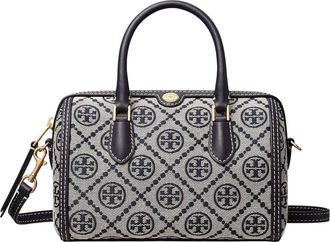 Tory Burch Navy Blue T Monogram Mini Duffle Bag
