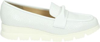 Brunate Witte Instappers met Rubberen Zool - Dames - Loafers - Blauw - 39 EU - Leer - Schoenen
