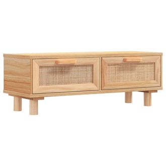 vidaXL Mesa De Centro Madera Contrachapada Y Pino Marr&oacute;n 80x40x30 Cm Vidaxl