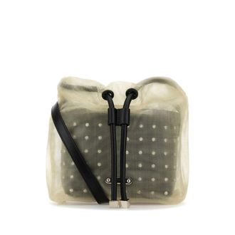 Alexander McQueen Two-tone Leather And Tulle Nebula Crossbody Bag