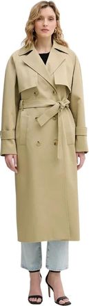Patrizia Pepe Gabardina Oversize de Algod&oacute;n Estructurada - Coats - Mujer - Verde - M