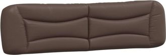 vidaXL Cabecero De Cama Acolchado Cuero Sint&eacute;tico Marr&oacute;n 200 Cm Vidaxl