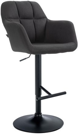 Clp Taburete De Bar Natoma En Tela Negro Metal Negro Mate
