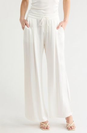 Young Fabulous & Broke Aaron Satin Pants in Bone at Nordstrom Rack, Size X-Small