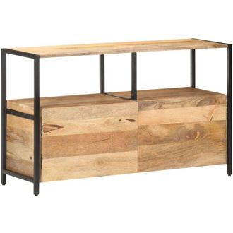 vidaXL Aparador De Madera Maciza De Mango 110x35x65 Cm Vidaxl