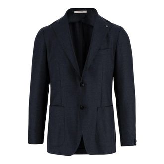 Tagliatore Wool and Cashmere Jacket - male - Tagliatore - Blazers - Blue - 2XL - Jackets