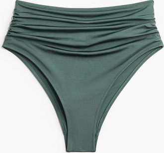 H&M Cheeky Bikinihose High Waist - Green