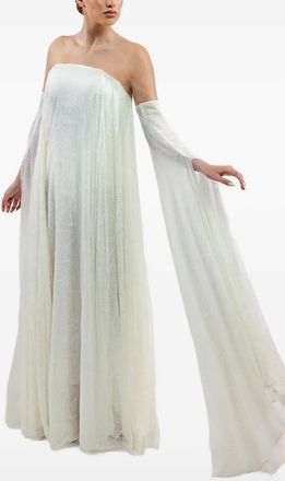 Lethicia Bronstein Abito Lily in pizzo con spalle scoperte - Bianco