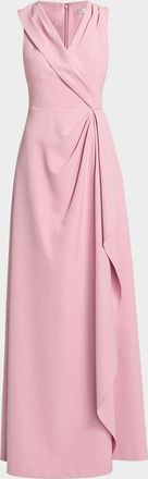 Kay Unger Fiona Stretch Crepe Walk-Through Jumpsuit
