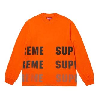 SUPREME FW26 Reflective L/S T-Shirt Orange SUP-FW26-071-ORG
