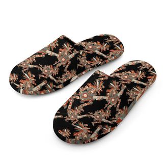 Generic Music Tezcatlipoca Mens Cozy Memory Foam Slippers Warm Cotton House Shoes Comfy Slipper for Indoor Outdoor